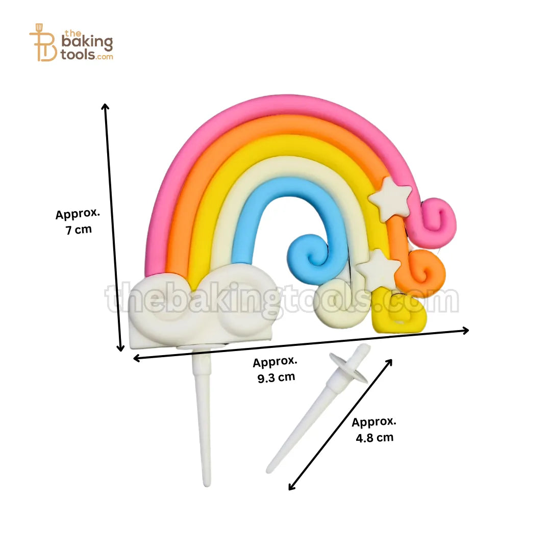 Vibrant Silicone Rainbow Cake Topper _ Multicolour Delight for Baking Bliss - 6 - thebakingtools.com