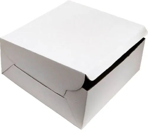 White Cake Boxes | 8×8×5 Duplex| For 500 Gram Cakes - thebakingtools.com