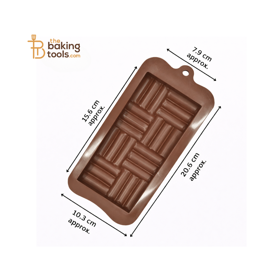 Woven Shaped Silicone Chocolate Bar Mould