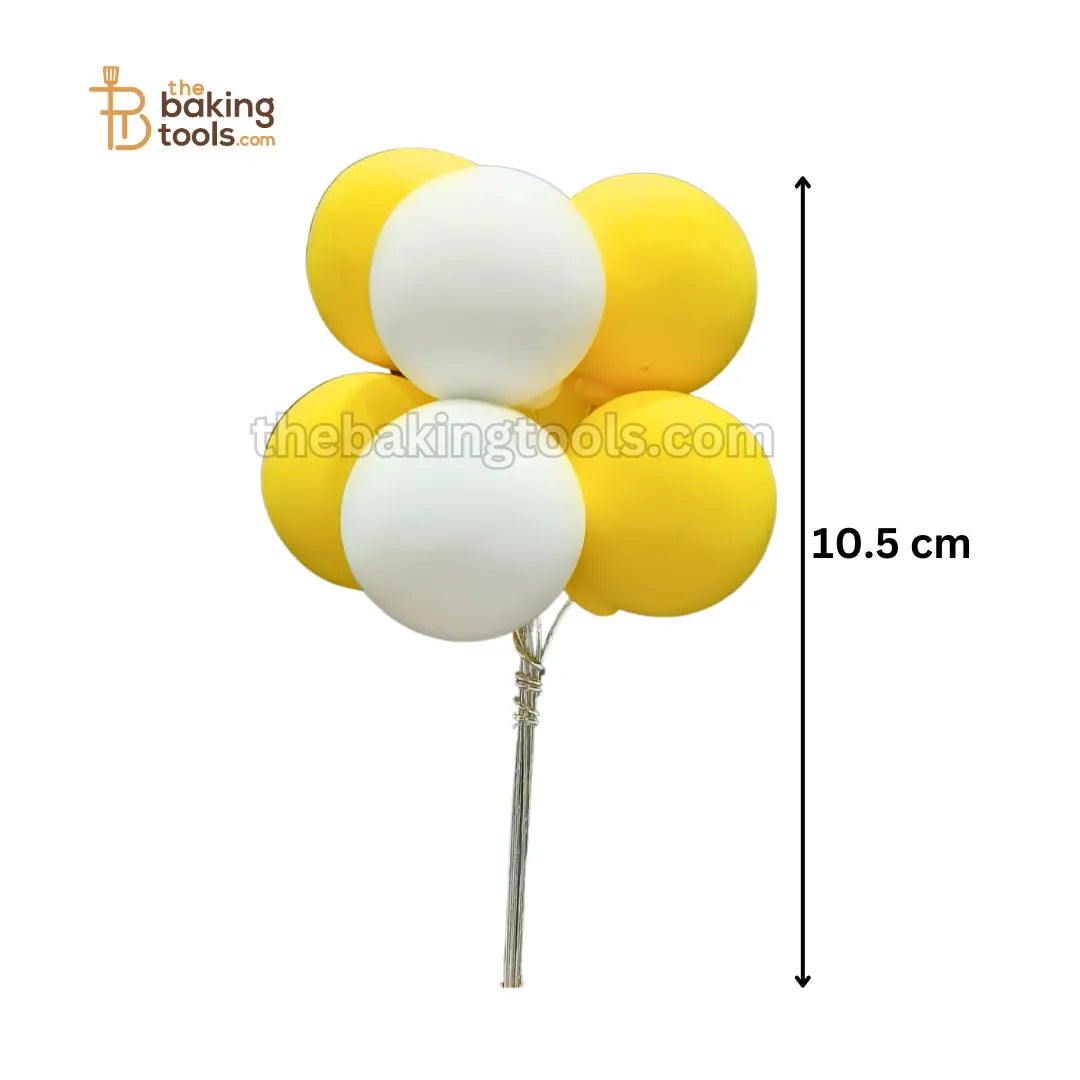 Yellow Shade - Soft Ball Balloon Bunch Cake Toppers - thebakingtools.com